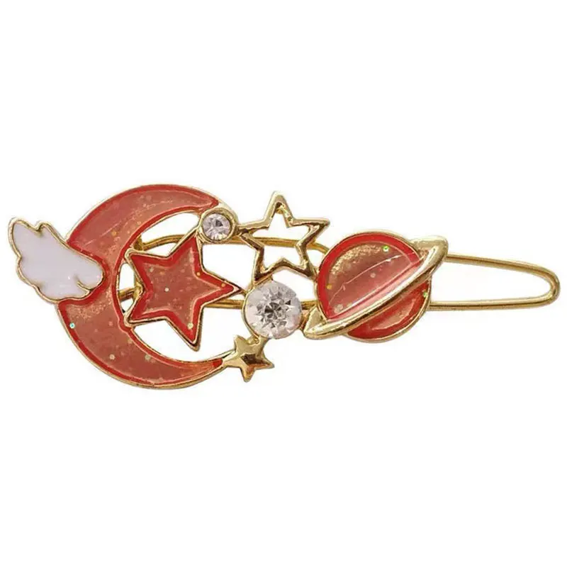 Beautiful Dreamy Moon And Star Hair Accessories Clip For Women