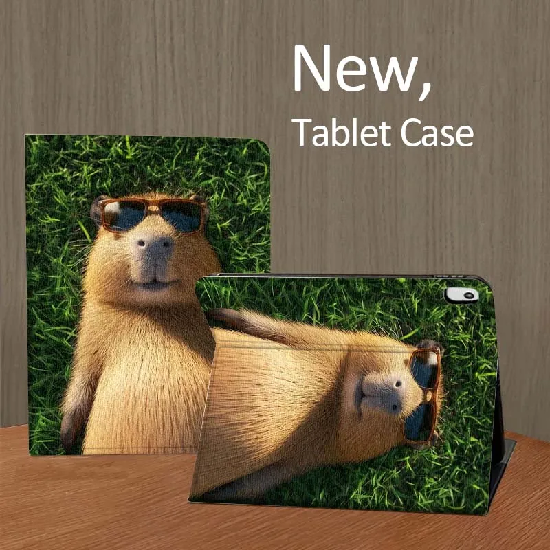 

Cartoon Art Capybara For iPad Pro Air Mini 2 3 4 5 6 7 7th 8th 9th 10th 11th 10.2 9.7 10.5 10.9 11 12.9 13 Tablet Case