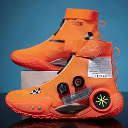 Merk Hip-Hop Sneakers Heren High-Top Heren Basketbalschoenen Kids Vrouwen Designer Basket Boots Fashion Street Style Sportschoenen Man