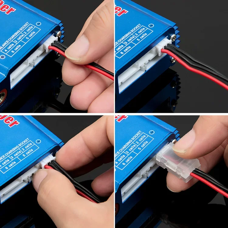 100pcs AB Lithium Battery Balance Head Protector for 2S, 3S, 4S, 5S, 6S Balanced Charging and Voyage Models - Plug Insertion and