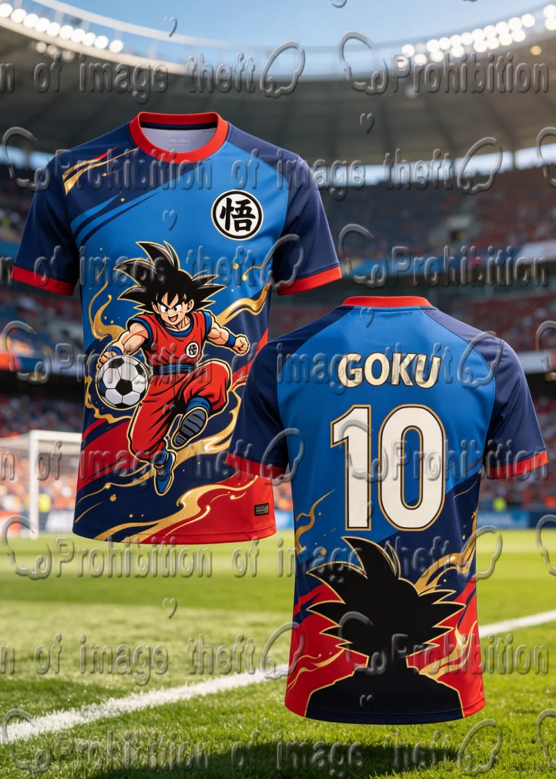 Summer Wind Quick Dry Football Jersey Unisex Men Women Goku Anime Moisture Wicking Soccer Uniform Sports Training T Shirt