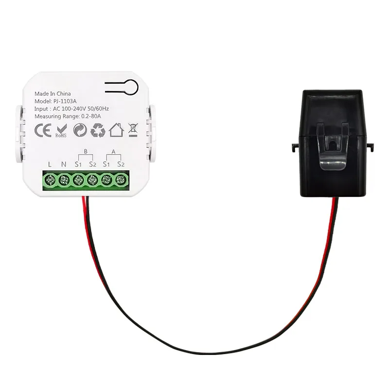 Tuya Smart Life Neue WiFi Energie Klemme Meter mit Buzzer Überlast Alarm Bidirektionale 1/2 Kanal App Monitor Export und Import Power AC110V/240V – Detail 17