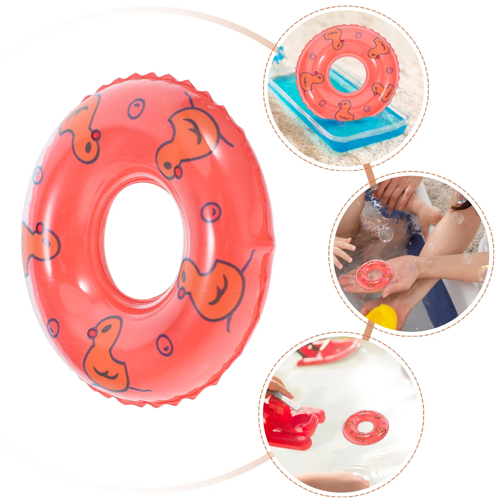 10 Pcs Party Decoration Miniature Swim Ring Model Decorative Rings Photo Props Toy Adorable House Decors Pvc Children Pool