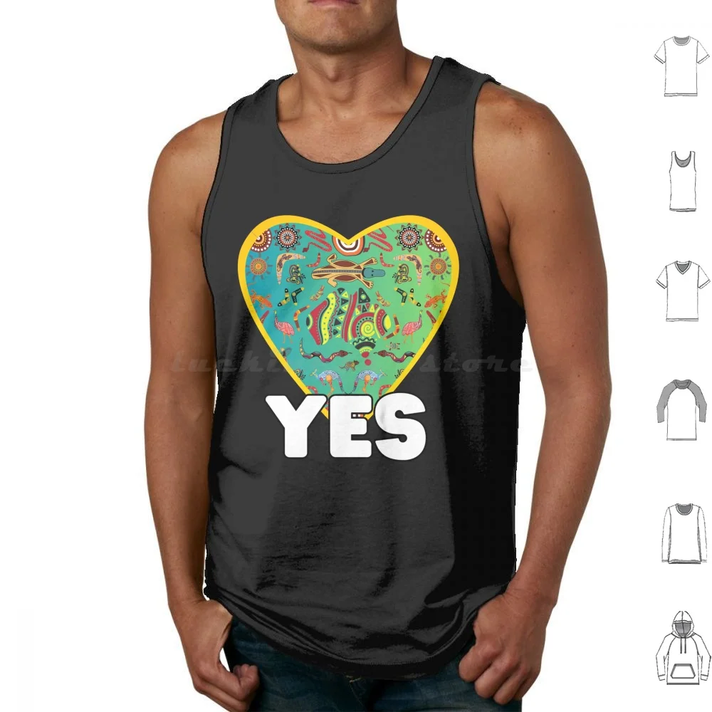 Vote Yes To The Voice Tank Tops Vest Sleeveless Indigenous Voice To Parliament Uluru Statement Referendum Australia Vote Yes