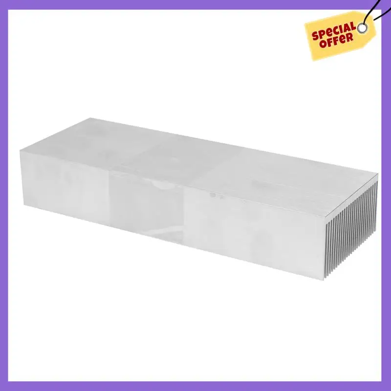 

-A96Z 3X Aluminum Heat Radiator Heatsink Cooling Fan 200X69x37mm Silver Tone