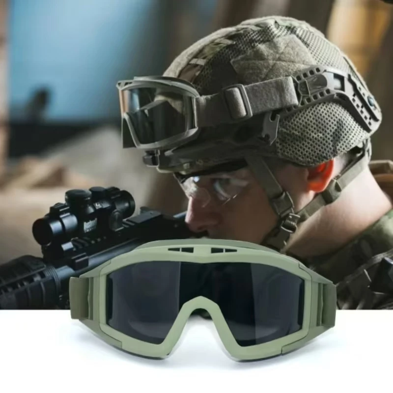 Windproof Airsoft Tactical Goggles Sand Control Motocross CS Mountaineering Glasses