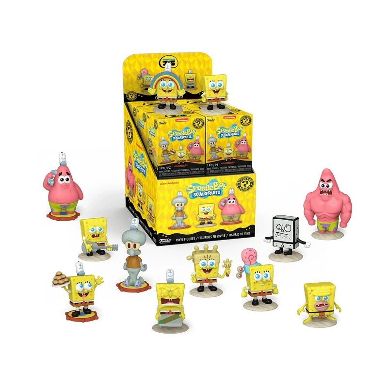 Funko Pop SpongeBob Figures Blind Box 25th Anniversary SpongeBob SquarePants Mystery Minis Anime Figure Mysterious Surprise Box