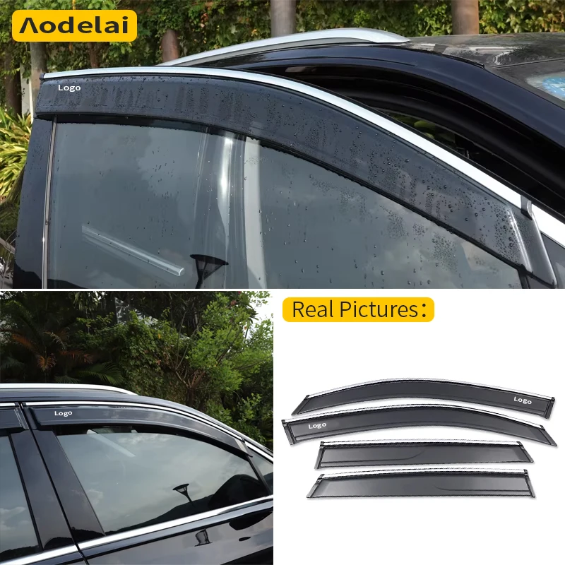 

4Pcs Side Window Visor Wind Deflector Sun Rain Guard For Volkswagen VW Touareg 2006-2026 Car Weather Shield Vent Cover