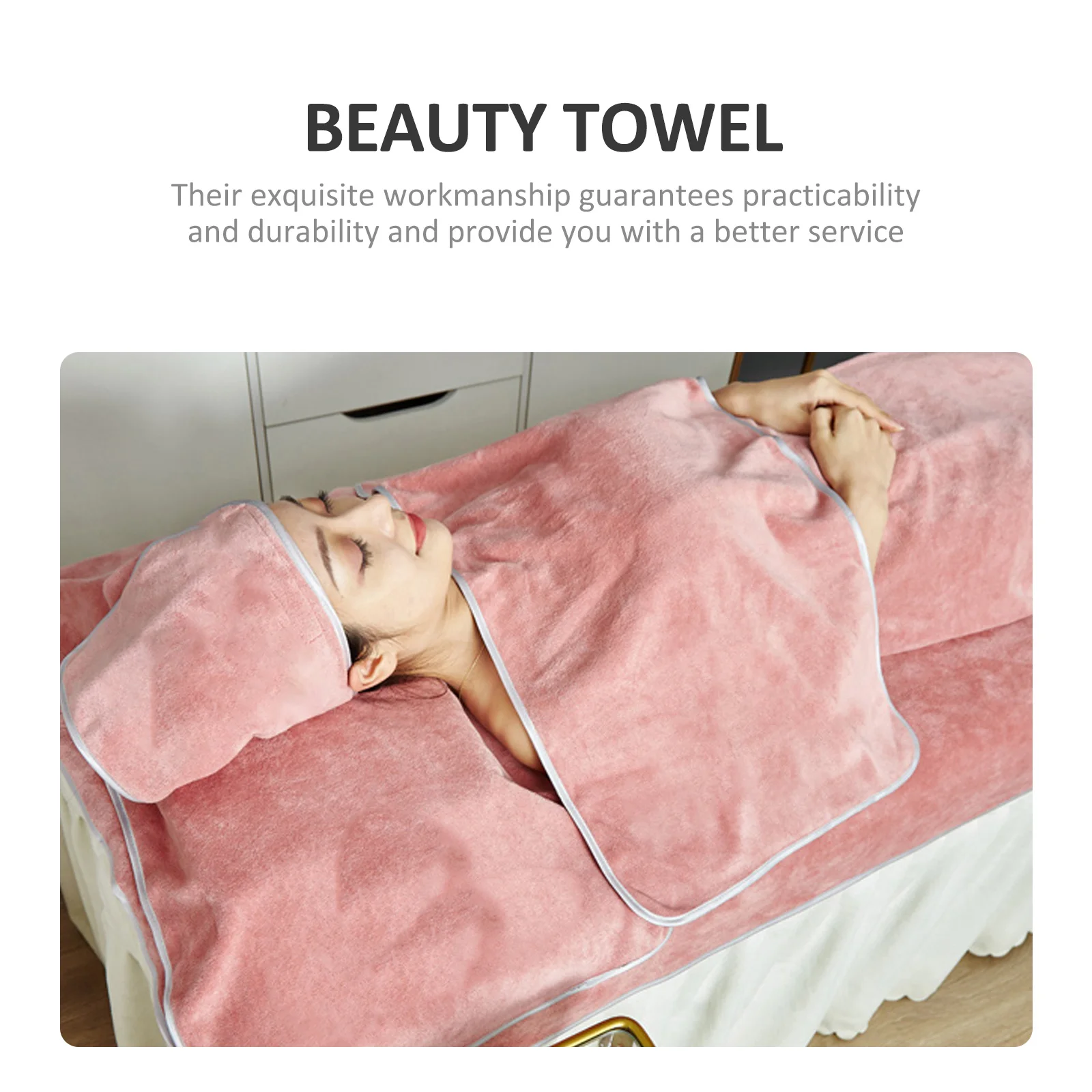 

1Set Beauty Salon Towel Kit Premium Spa Towels Soft Breathable Head Wrap Chest Towel Skin Care Wrap Suitable for Salon