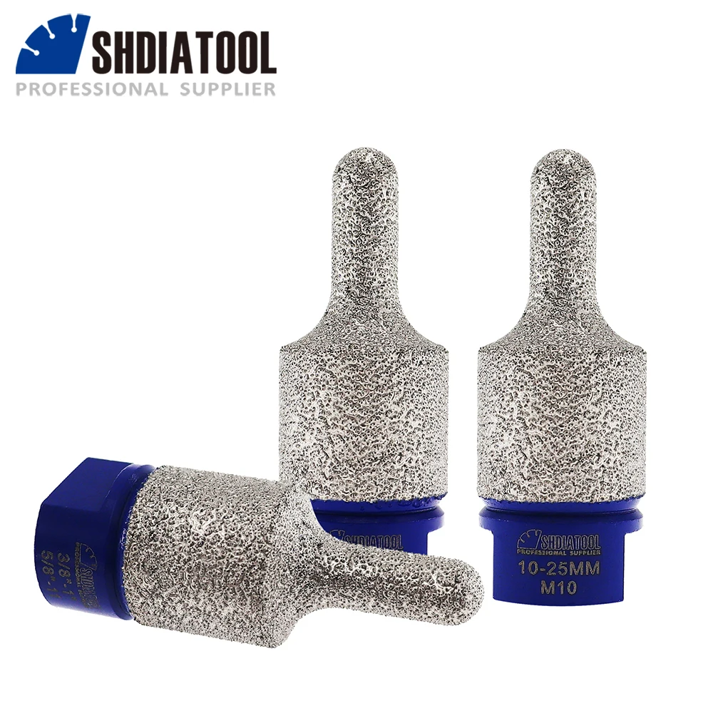 

SHDIATOOL 2pcs Vacuum Brazed Diamond Finger Bits Enlarge Shape Round Bevel Existing Holes Porcelain Ceramic Tile Marble Granite