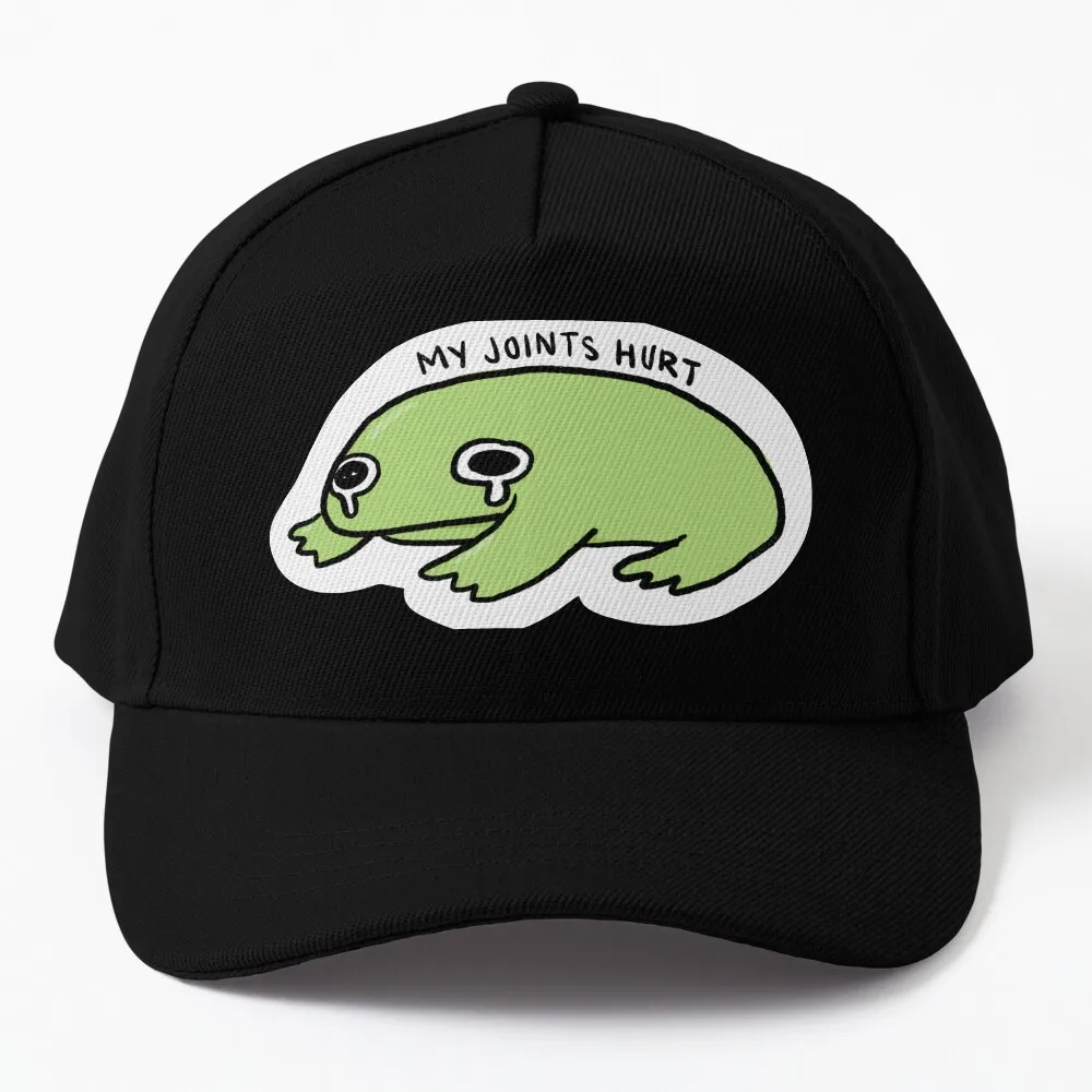 My Joints Hurts Crying Green Frog Baseball Cap custom hats Military Cap Man Women Hat Men's