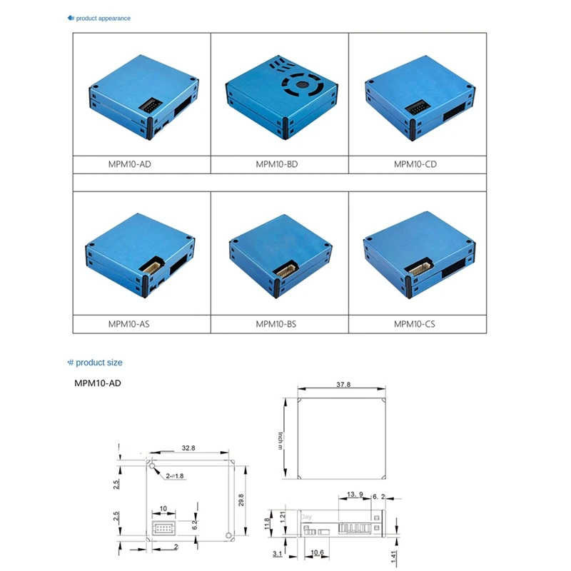 MPM10-AG PM2.5 Laser Poussière ParemploySensor Tech Poignées ects NikGaz Air Qualité Détection Plantower Pour Purificateur