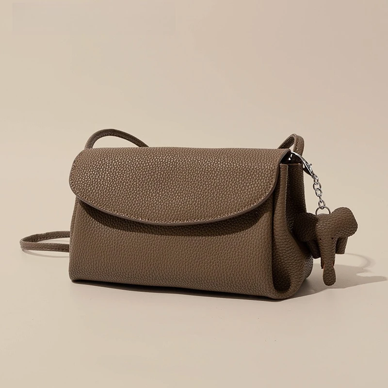 

New trendy leather handbag for women, vintage vegetable tanned cowhide phone bag, crossbody bag, shoulder bag