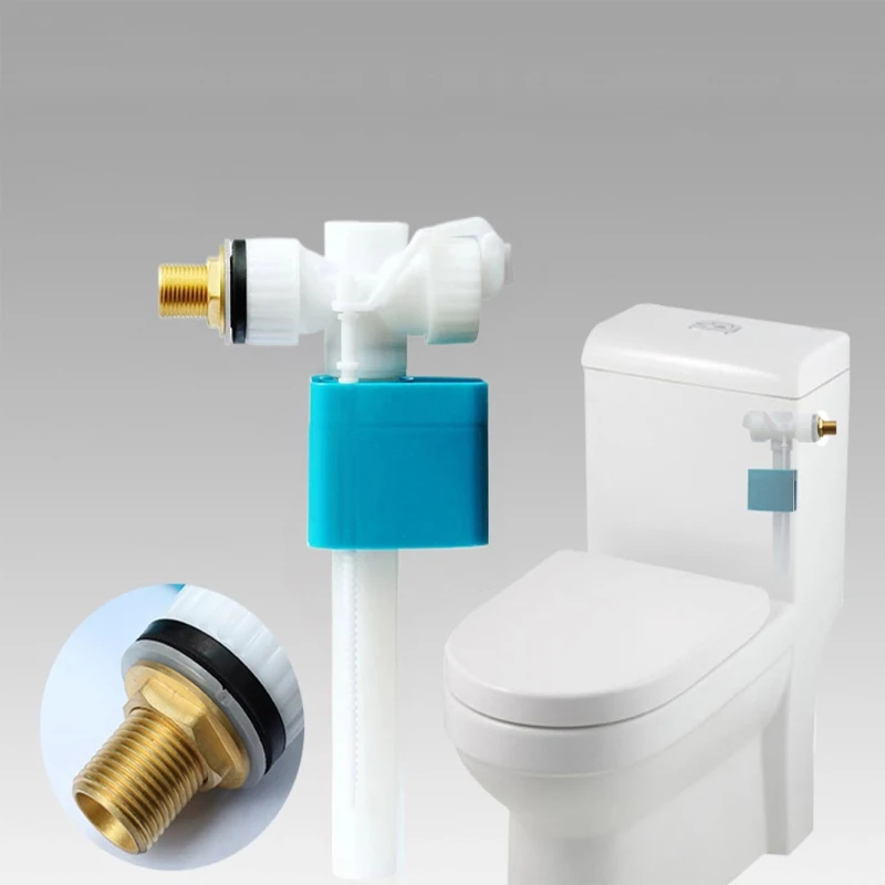 WETIPS Toilet Filling and Drain Vaule System Water Saving Adjustable Flush Side-in Toilet Tank Drain Fittings Toilet Flush Kits