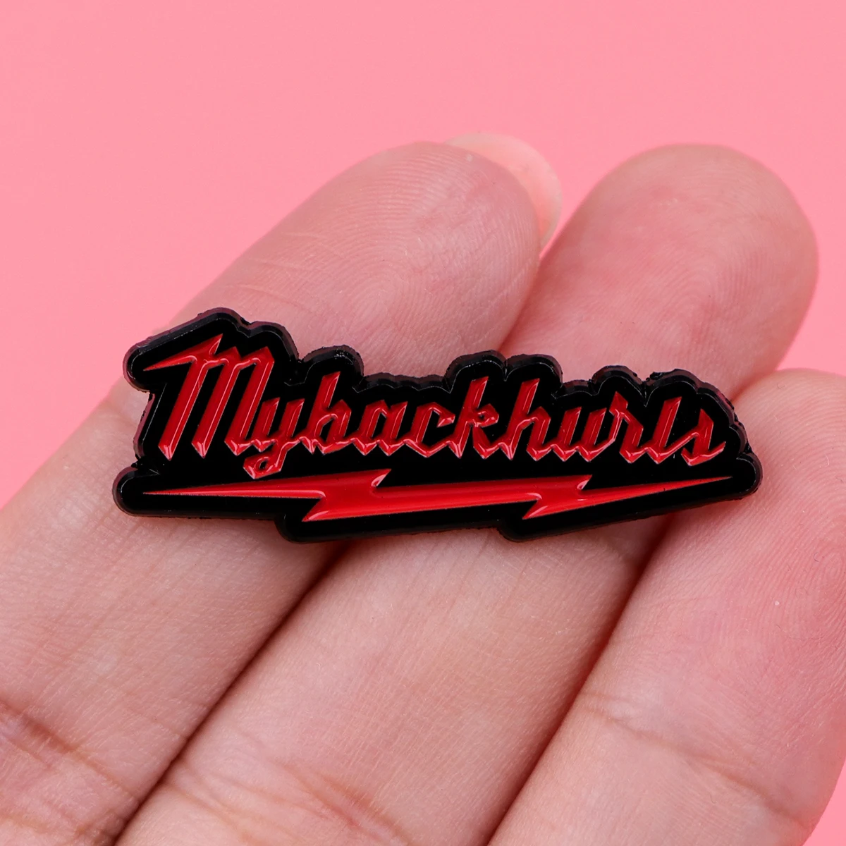 Humorous Quotes Enamel Pin 'My Back Hurts' Brooch Pines Lapel Pins Badge on Backpack Clothes Accessories Funny Jewelry Gift