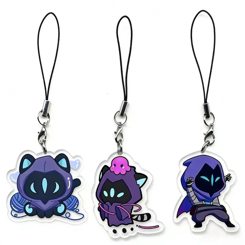 

VALORANT Game Peripherals Cute Q Ver. Little Cat Omen Figure Phone Strap Omen Figurine Acrylic Pendant Decoration Collection Toy
