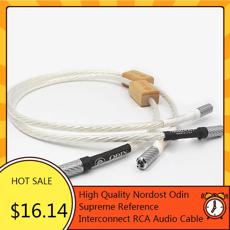 

High Quality Nordost Odin Supreme Reference Interconnect RCA Audio cable with Carbon fiber RCA PLUG