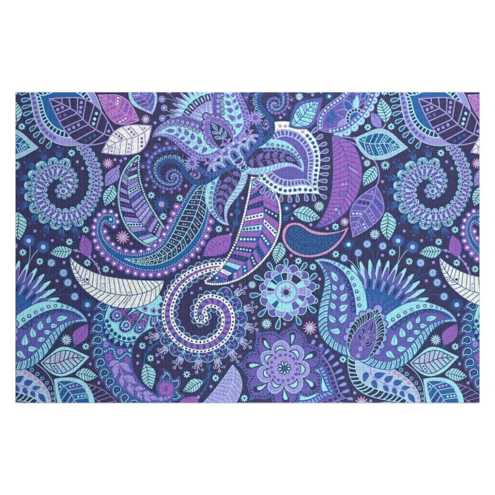 Vera Bradley paisley purple Jigsaw Puzzle Woodens For Adults Wooden Decor Paintings Personalized Name Puzzle