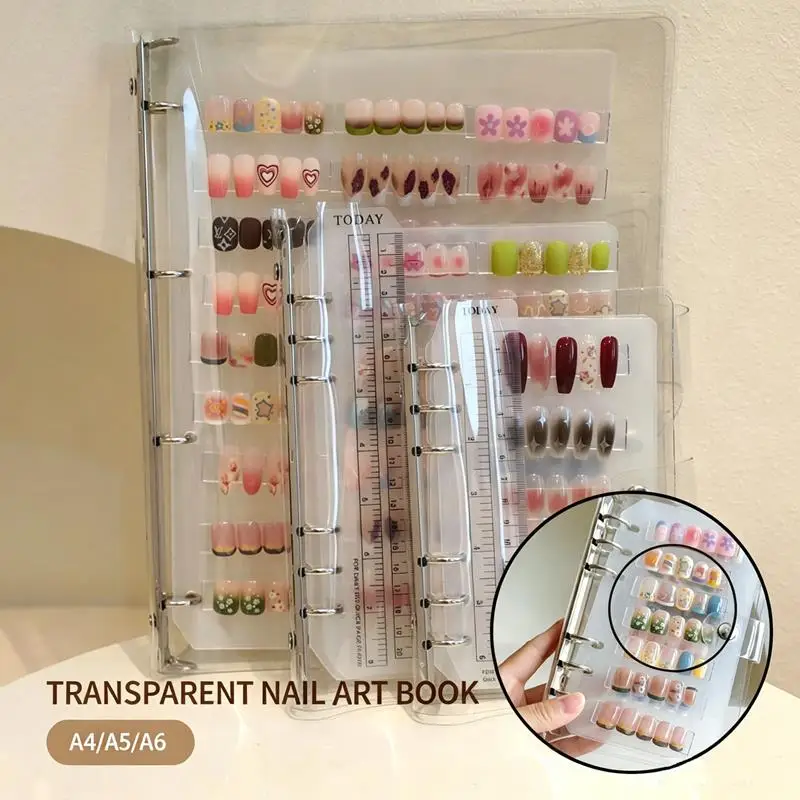 Large Capacity Nail Art Piece Storage Book Exhibition Photo Album Card Clip Display Board DIY Simple Album Storage Book