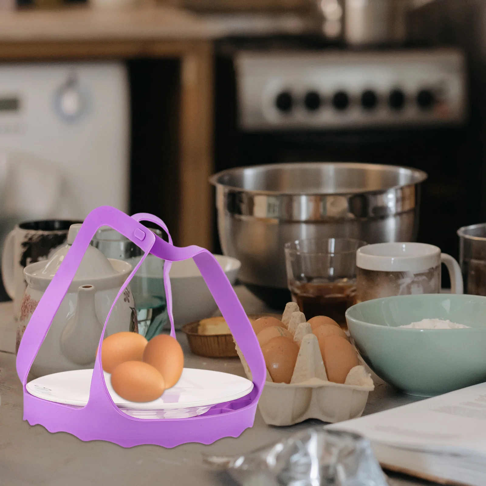 

1Pcs Egg Dumpling Steamer Multifunctional Silicone Mesh Drain Basket Kitchen Storage Strainer Vegetable Basket Easy Clean