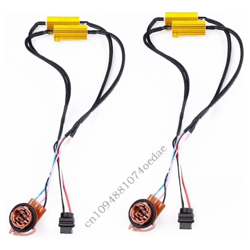 0XXC 2 قطعة مزيل خطأ لمبة السيارة 3157/4157 تصميم سريع التثبيت مقاوم للحرارة