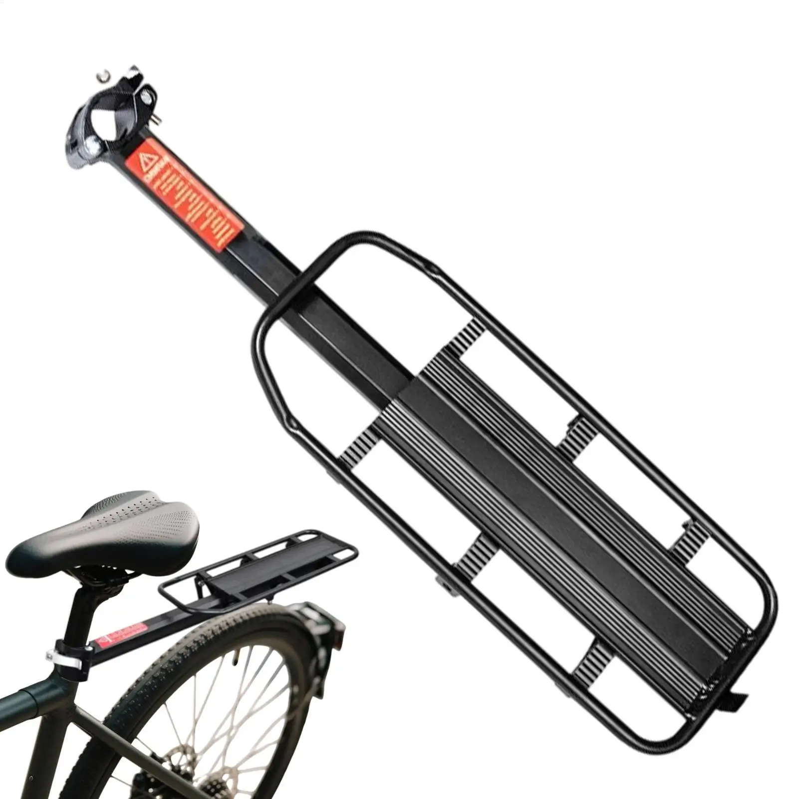 

Back Bike Rack Aluminum Alloy Rear Rack For Bicycles High Strength Cargo Carrier Bracket Luggage Holder For Handbags Grocery
