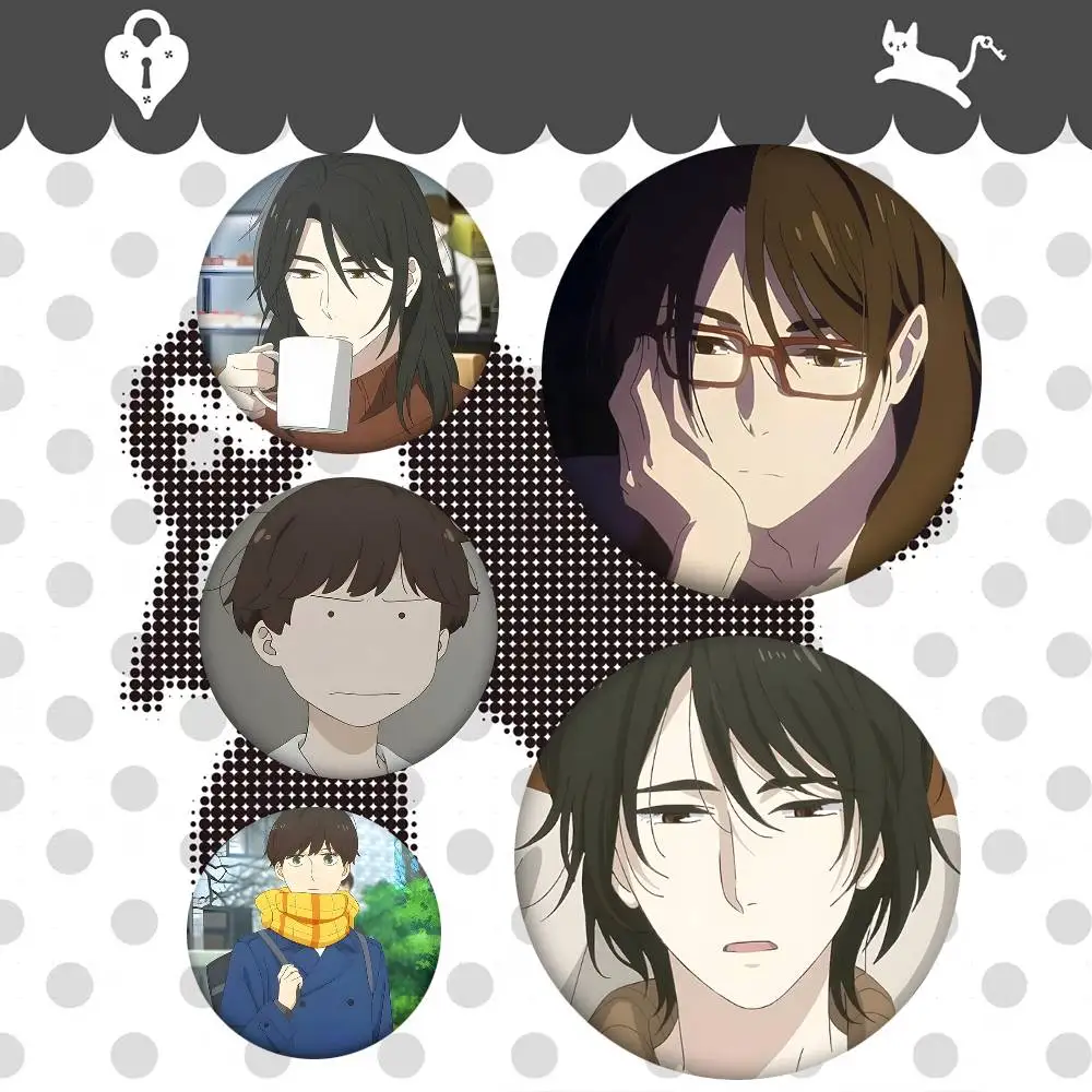 1pc Anime Ikoku Nikki Cartoon Style Badge Brooches On Backpack Decoration Round Enamel Pins For Accessorys