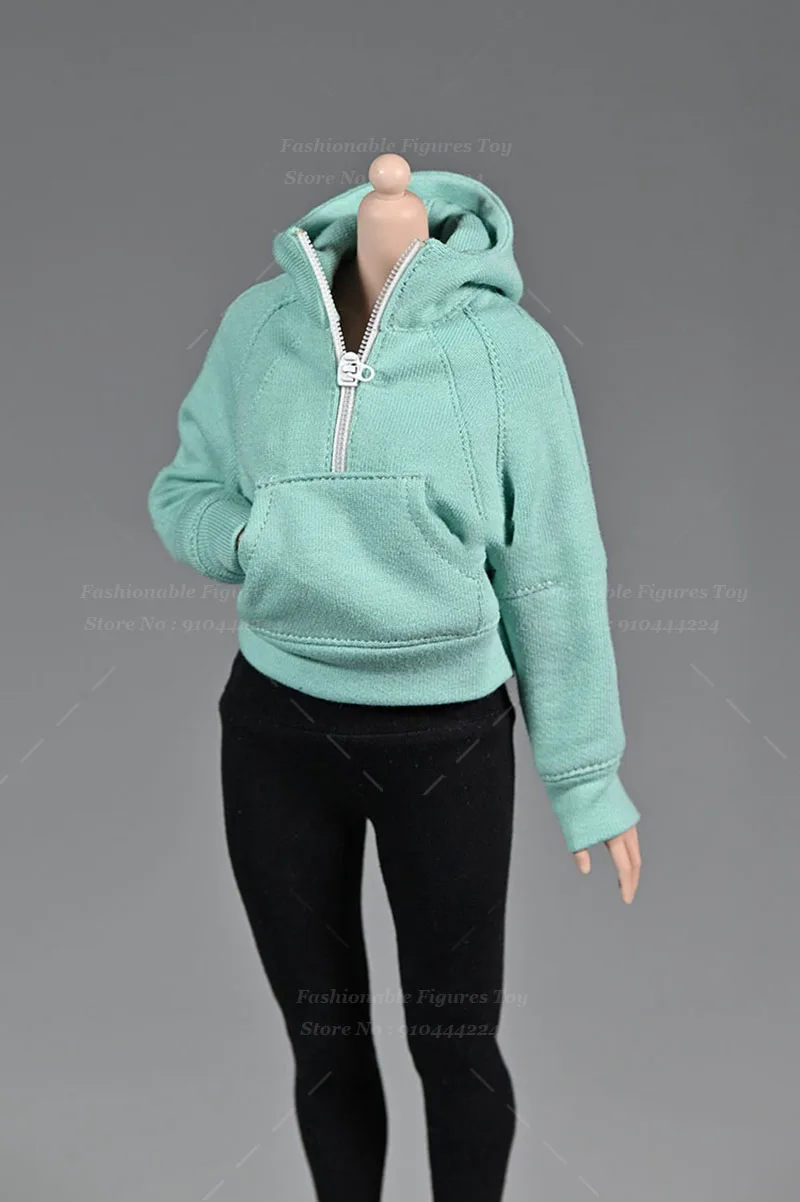 1/6 Vrouwen Soldaat Trui Korte Lange Mouwen Halve Rits Hoodie Stad Meisjes Sport Tops Poppen Accessoire Voor 12 ''Action Figure