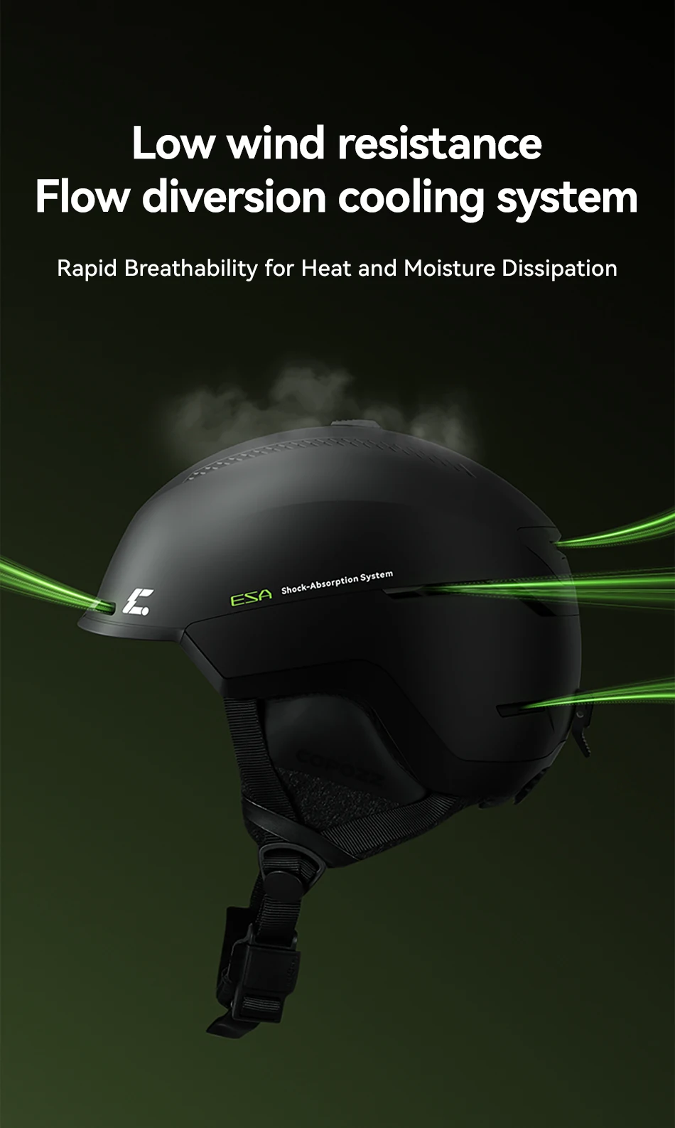 COPOZZ Winter-Skihelm, einteiliger universeller Schneehelm für Erwachsene, Skaten, Ski, Snowboard, Outdoor-Sporthelme mit RECCO-Reflektor – Detail 9