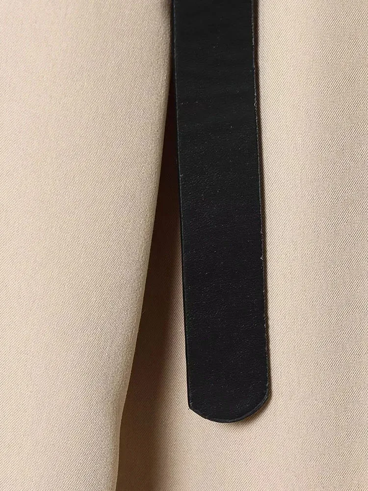 Women 2025 Winter New Vintage Belt Streetwear Chic Woman Long Skirt Sashes Zipper Fashion A-Line Skirt Draped Female Long Skirt