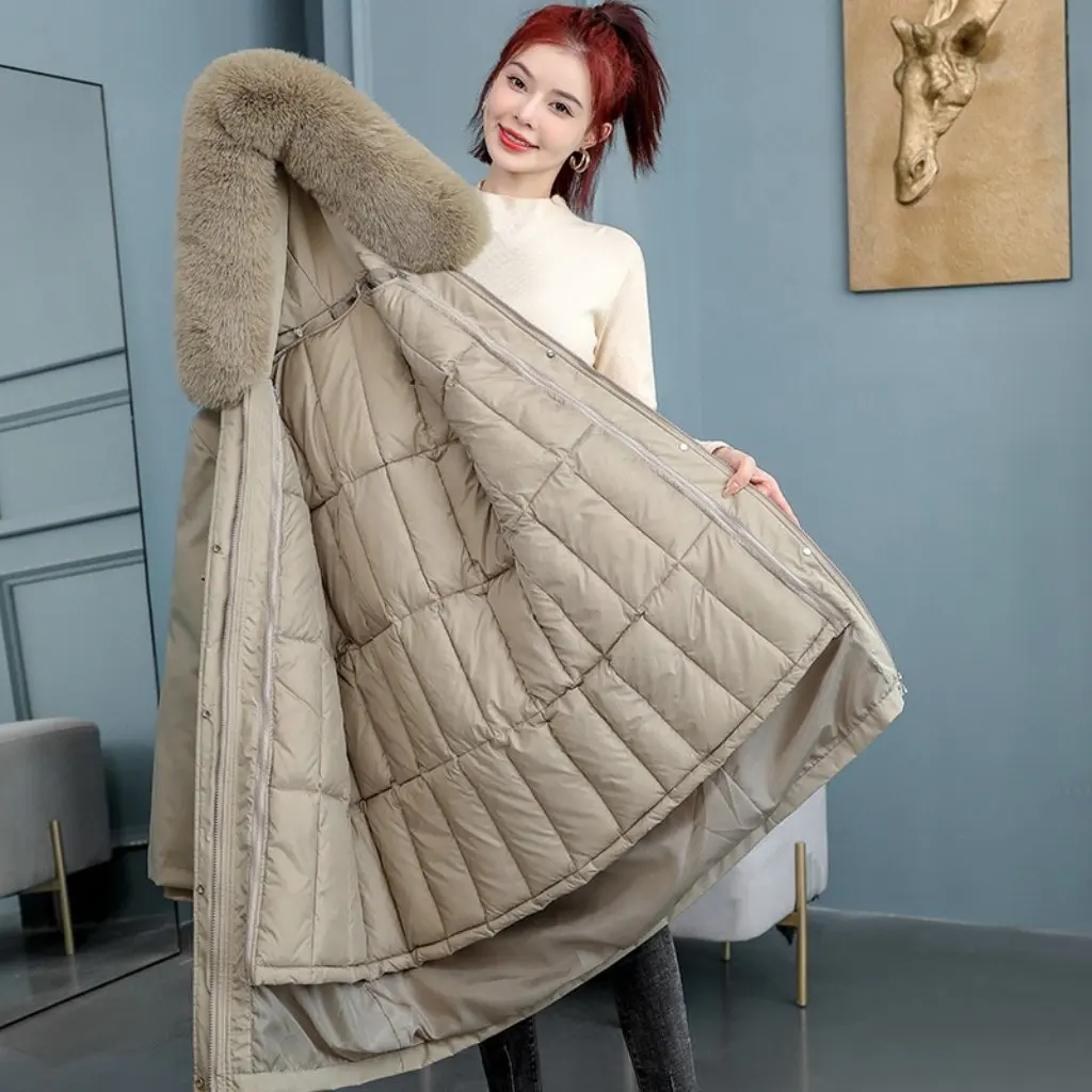 

Women's Slim-fit down Cotton-Padded Coat Winter Trendy Thickened Detachable Liner New Style