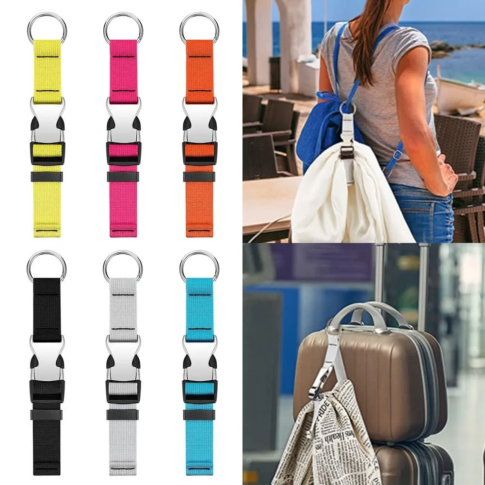 1pc Adjustable Luggage Straps Nylon trolley Luggage Accessories Hanging Buckle Straps Suitcase Bag Straps Belt Lock Hooks Travel