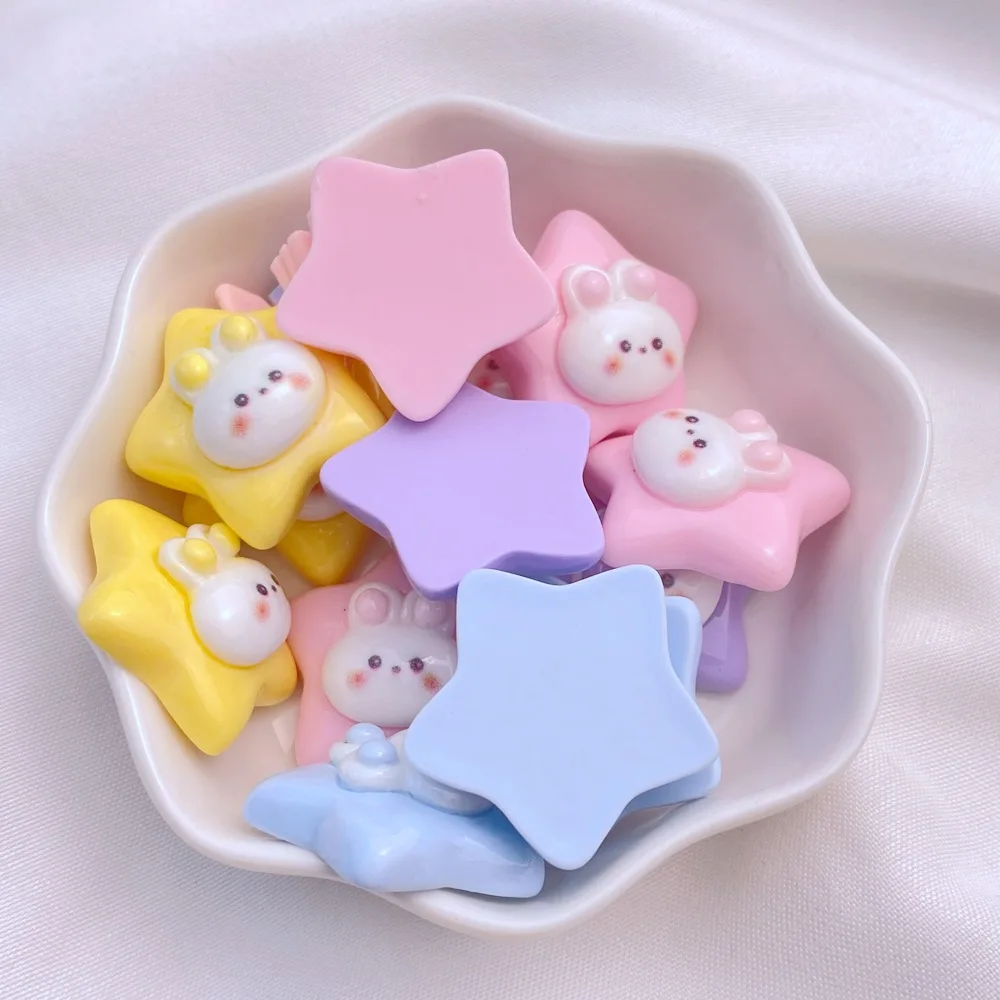 10Pcs New Cute Resin 22mm Cart - Star Flat Back ulasan dan harga