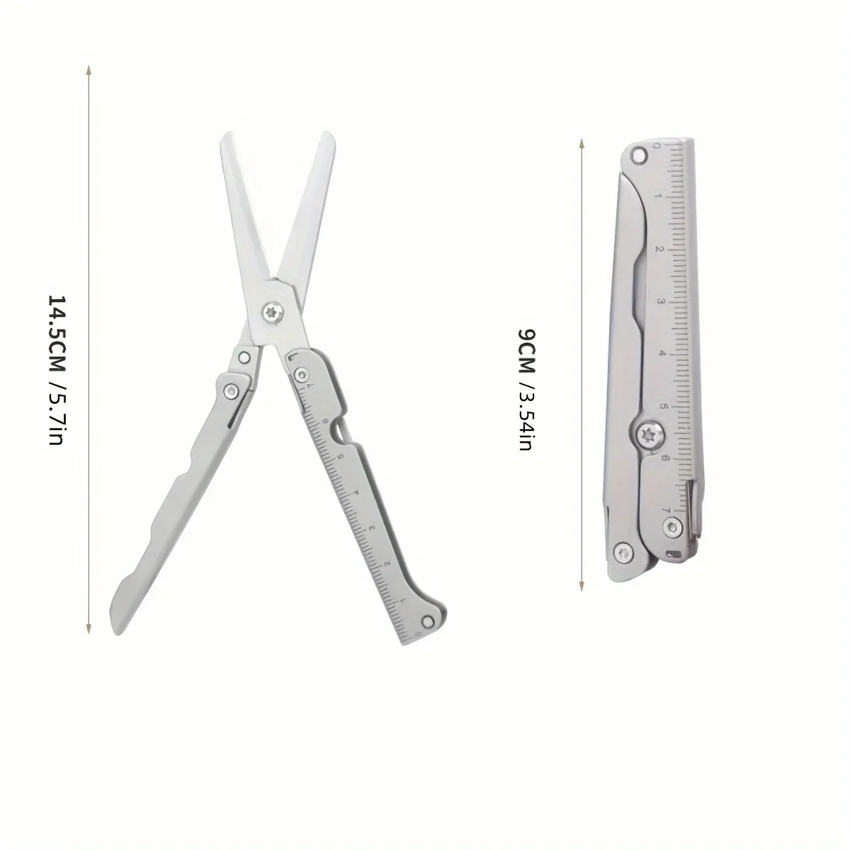 Stainless Steel Folding Scissors Outdoor Multifunctional Tool Portable for Camping Hunting Fishing Durable Lightweight