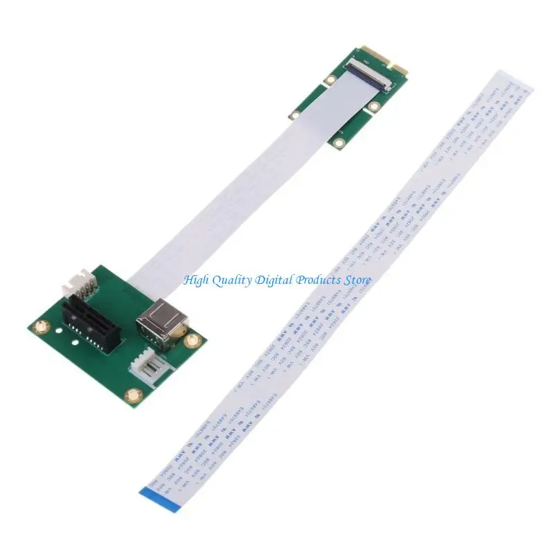 

U2JE Mini PCIE TO PCIE 1X CABLER CABLE с USB FPC Support 5 В 12 В питание