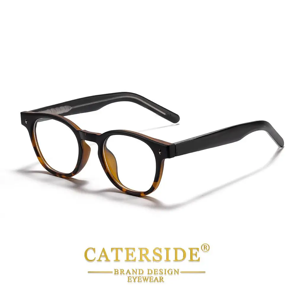 CATERSIDE Retro Herren-Brillenhalter Tr-90 Quadratische Modische Anti-Blaulicht-Brille Damen Business Freizeit Urlaubsgeschenk Brille – Detail 11