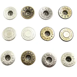 20PCS 17MM Round Metal Buttons Coat Suit Cardigan Jeans Button Handmade DIY Multiple Styles Cloth Button Sewing Accessories