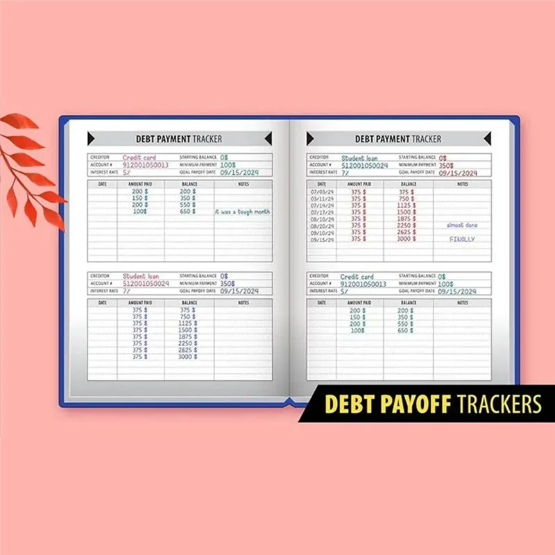A97Z Bill Tracker Notebook Monthly Financial Budgeting Management Book For Family Expense Tracker 4-Year Guide Payment Easy