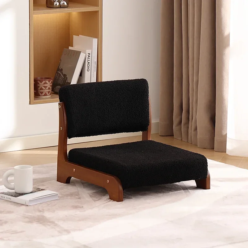 

Solid wood and room chair seat back sofa simple coffee table legless bay window