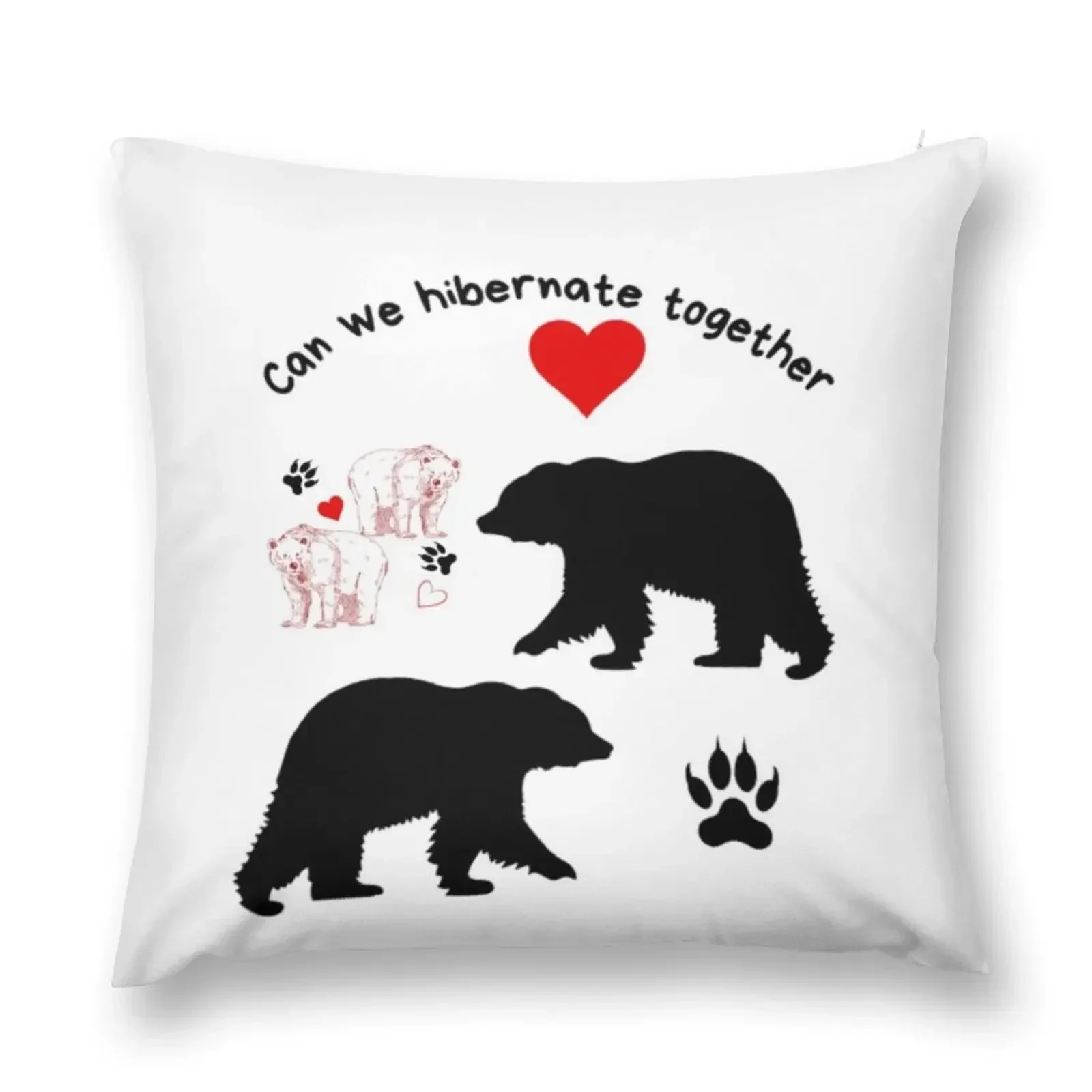 Can We Hibernate Together? Throw Pillow Pillow Cases Decorative Cushions For Luxury Sofa pillow