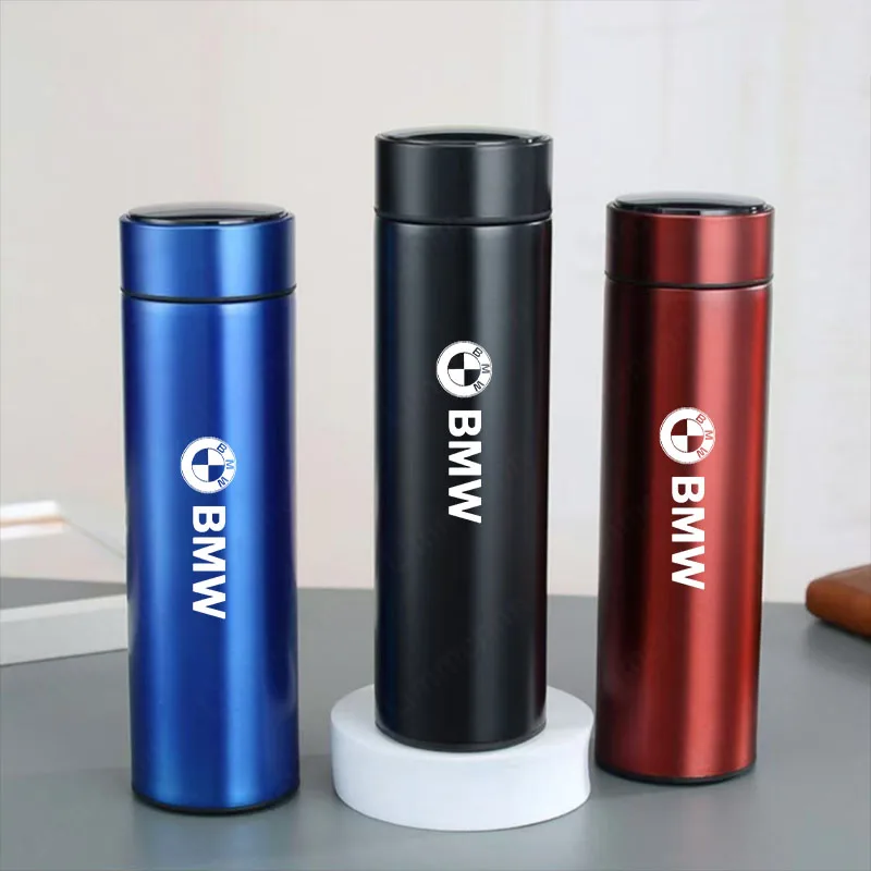 

500ml Smart Water Bottle Stainless Steel Thermos Flasks Coffee Cup Milk Mug For Bmw M E46 E90 E60 F10 F30 E39 E36 F20 E87 E88 X5