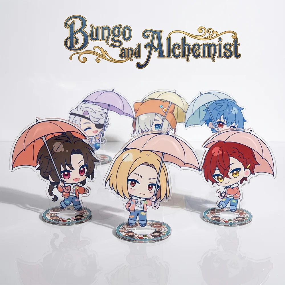 Anime Bungo and Alchemist Osamu Dazai Shusei Tokuda 10CM Double Sided Acrylic Stand Keychain Cosplay Desk Decor Collect Gifts