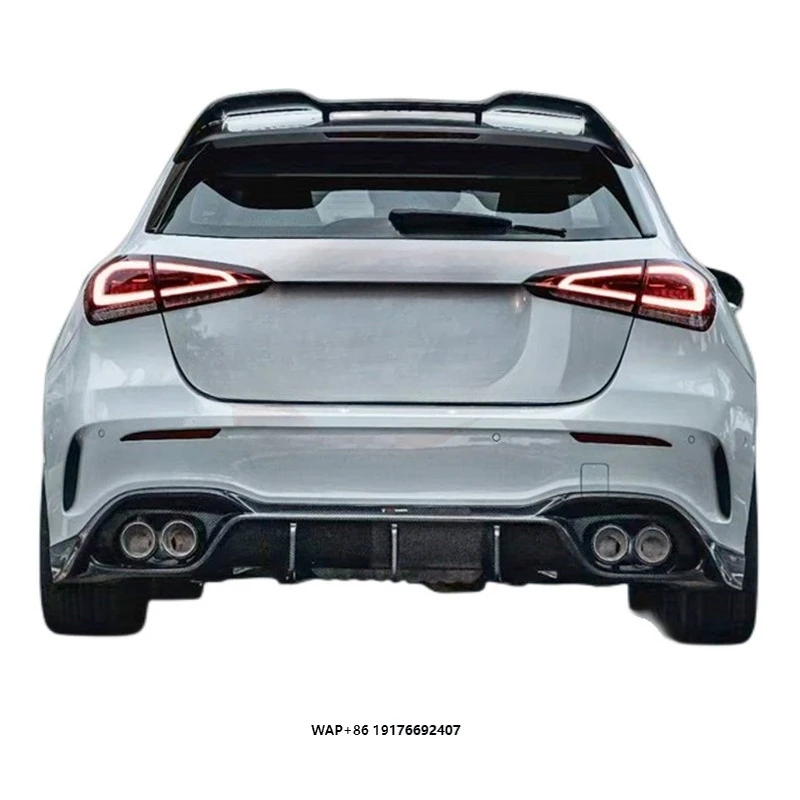 

TAKD style dry carbon fiber rear diffuser rear bumper winding for A-Class A45 A45S W177 2020-2022