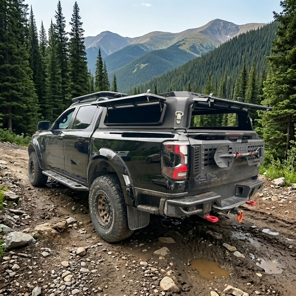 Professional 300KG Heavy Duty Aluminum Pickup Canopy for Next-Gen  Ranger 2022+ Waterproof Hardtop Truck Bed Topper Ute