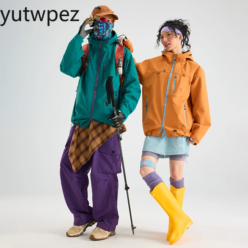 Cycling Hiking Camping Trekking Mountaineering Waterproof Hardshell Jackets Outdoor Sport Windbreaker UPF50+ Unisex Rain Coat