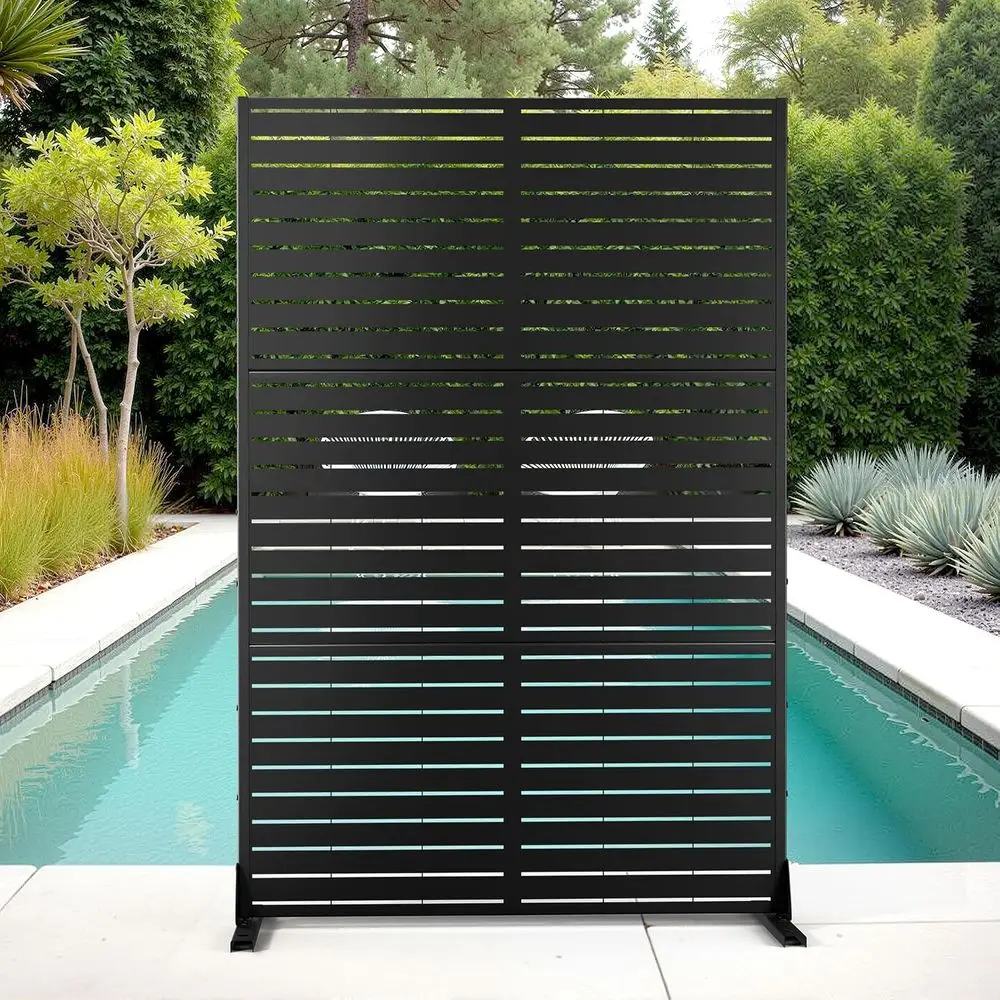 Metal Privacy Sn Outdoor reestanding ence Panel, 72