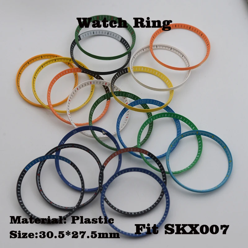 30.5mm Watch Ring Plastic Brass Fit SKX007 SKX009 6105 6139 SRPD Diving Case NH34 NH35 NH36 Case Inner Ring,