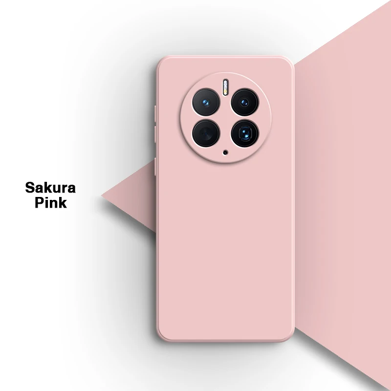 Flüssige Silikon-Handyhülle für Huawei Mate 60 50 40 Pro Plus 50E 40E RS 5G, weiche Original-Schutzhüllen