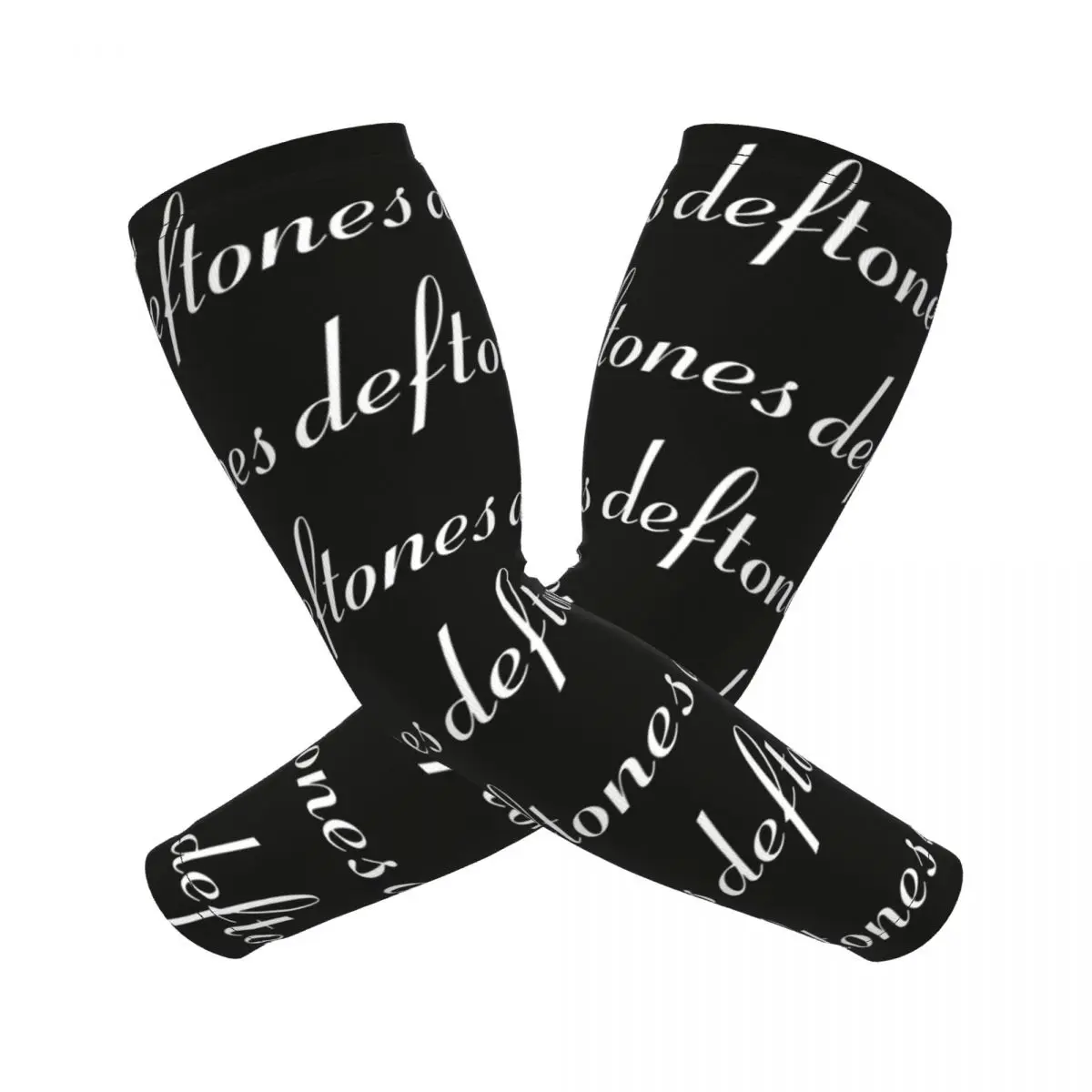 メタルパンクロックデフトーンズアームスリーブ男性女性太陽紫外線保護タトゥーカバーアップスポーツ冷却サイクリング