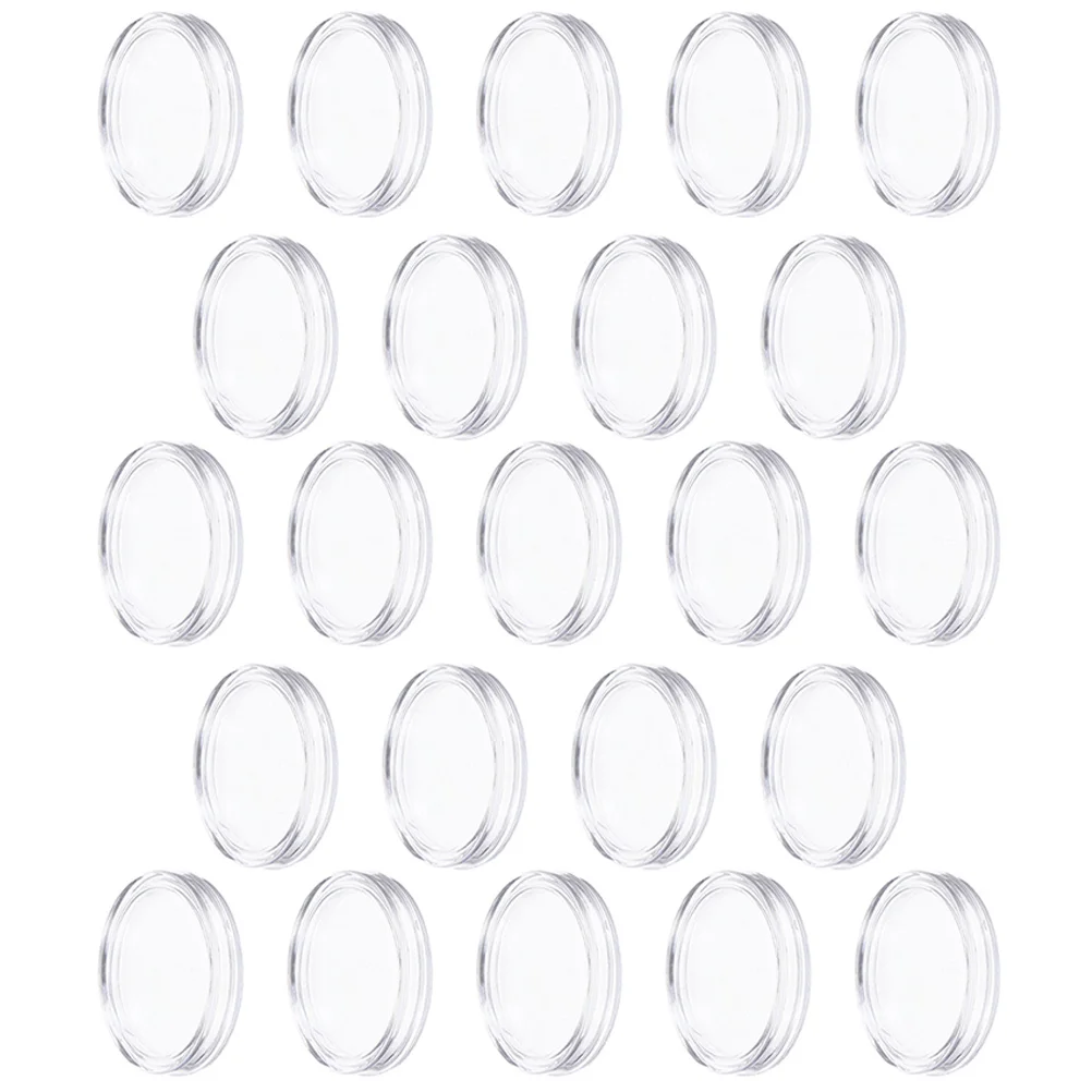 

100 Pcs Coin Display Stand Box Plastic Holders Bead Collection Storage Safe Protector